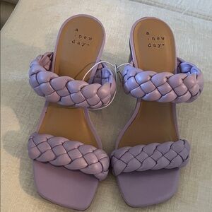 A New Day Women's Light Purple Braided Sandals